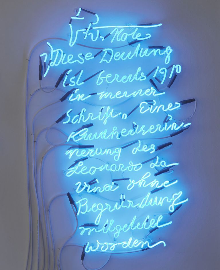 Joseph Kosuth
‘Fetishism Corrected #2’ [Blue], 1988 (detail)