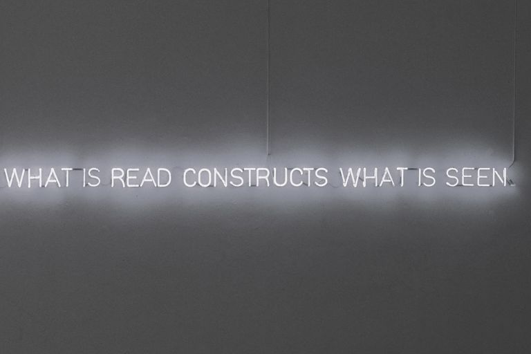 Joseph Kosuth
‘Seeing Reading’ [Cool White] (Large Version), 1979 (detail)
