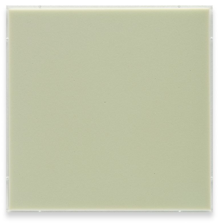 Foam artwork in soft sage green in acrylic frame, displayed against white background.