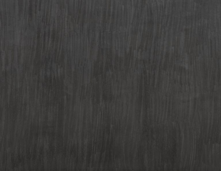 Large square canvas painted in dark gray with subtle texture variations, presented in wooden frame