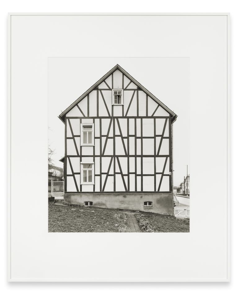 Bernd & Hilla Becher
Framework House, Wilnsdorfer Stra&szlig;e 26, Gilsbach, D, 1972
Silver gelatin print
60 &times; 50 cm | 23 5/8 &times; 19 3/4 inches
91.5 &times; 75 cm | 36 &times; 29 1/2 inches (framed)
Edition of 5