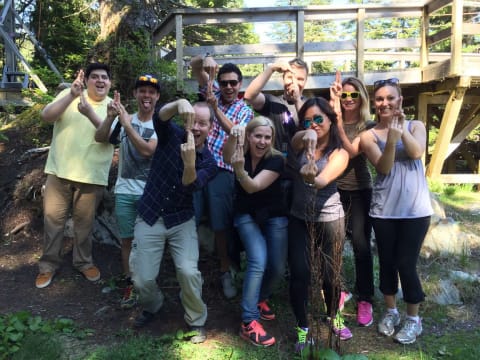 With my group at the team building excursion