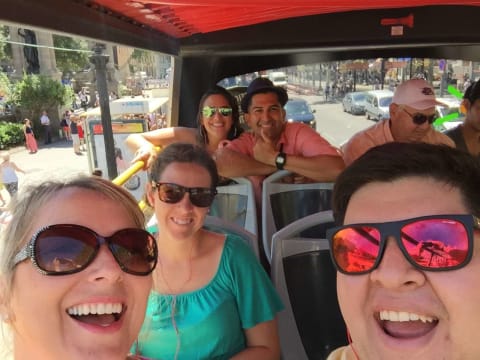 The Europe group on the tour bus