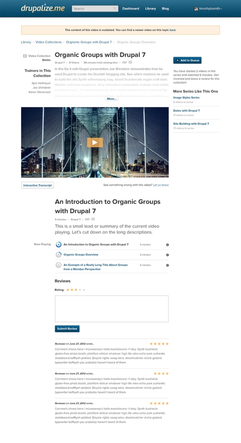 Drupalize.me video view