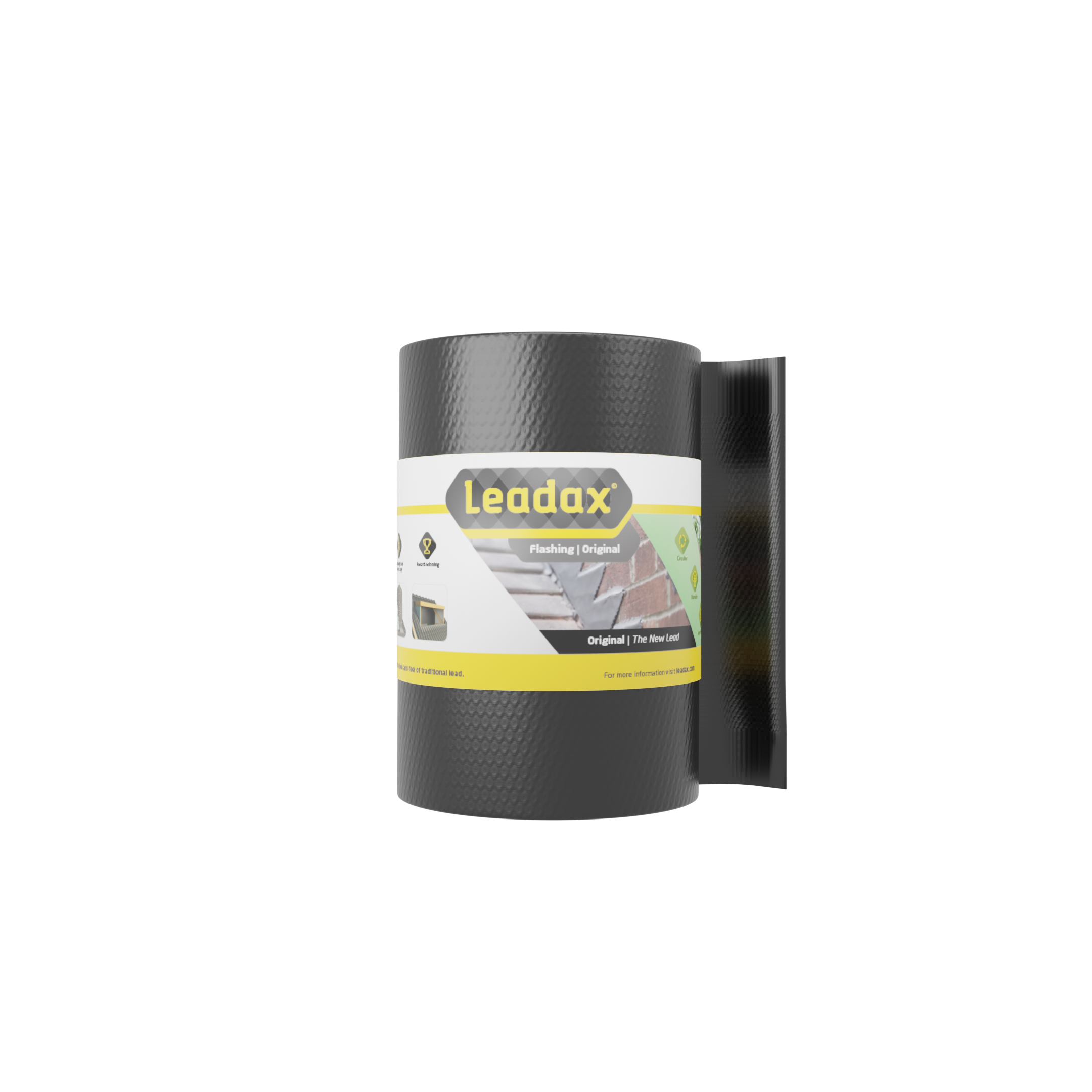 Leadax Original  loodvervanger zwart 60cm x 12m1/rol