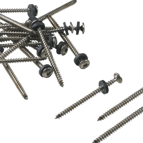 BMI Rvs torxschroef en neopreen-volgring 5x50 antr 100st