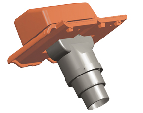 BMI Postel Orage natuurrood ontluchtingspan met adapter