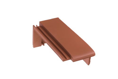 BMI Tuile Plat natuurrood halve chaperongevelpan re 90°