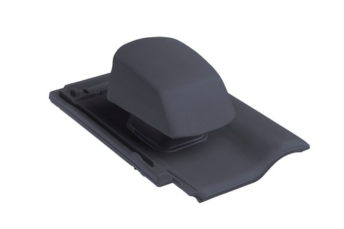BMI Rubin 9V antraciet ontluchtingspan met adapter