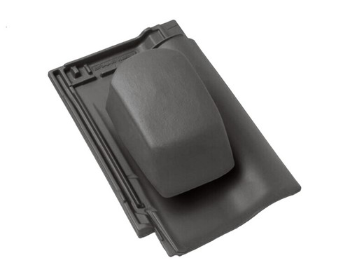 BMI Rubin 9V basaltgrijs ontluchtingspan met adapter