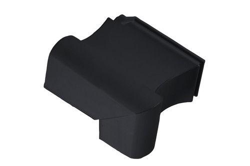 BMI OVH 206 zwart glazura chaperongevelpan re 90°