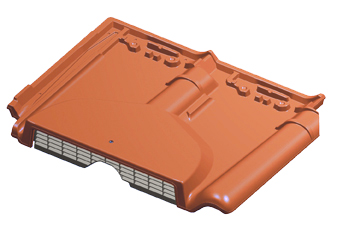 BMI Postel Orage natuurrood ventilatiepan