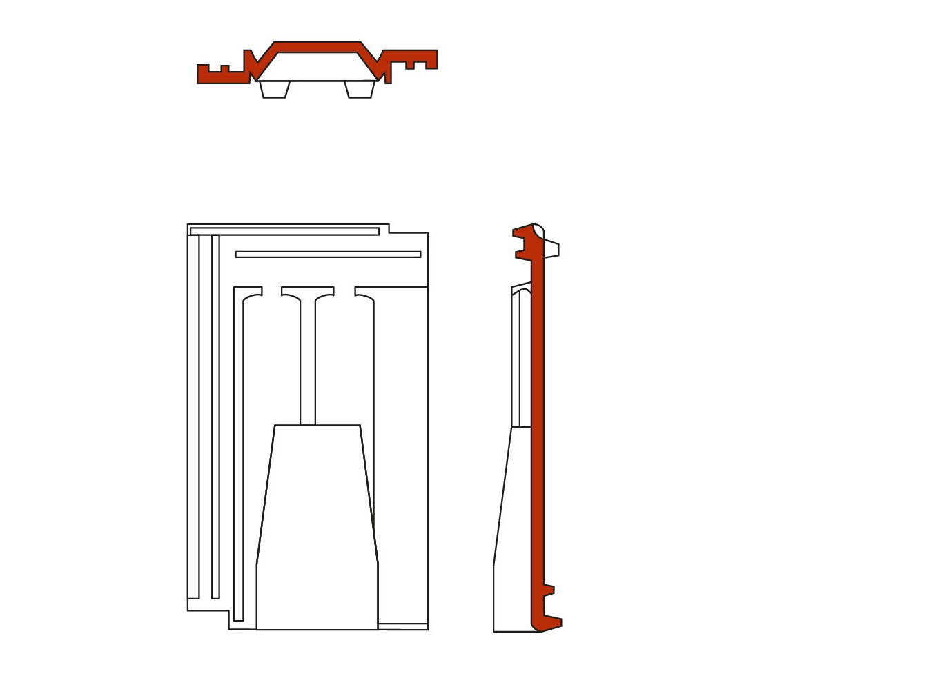 BMI Vlakke Mulden natuurrood ventilatiepan