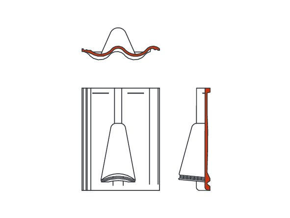 BMI Low Pitch System natura granietgrijs ventilatiepan