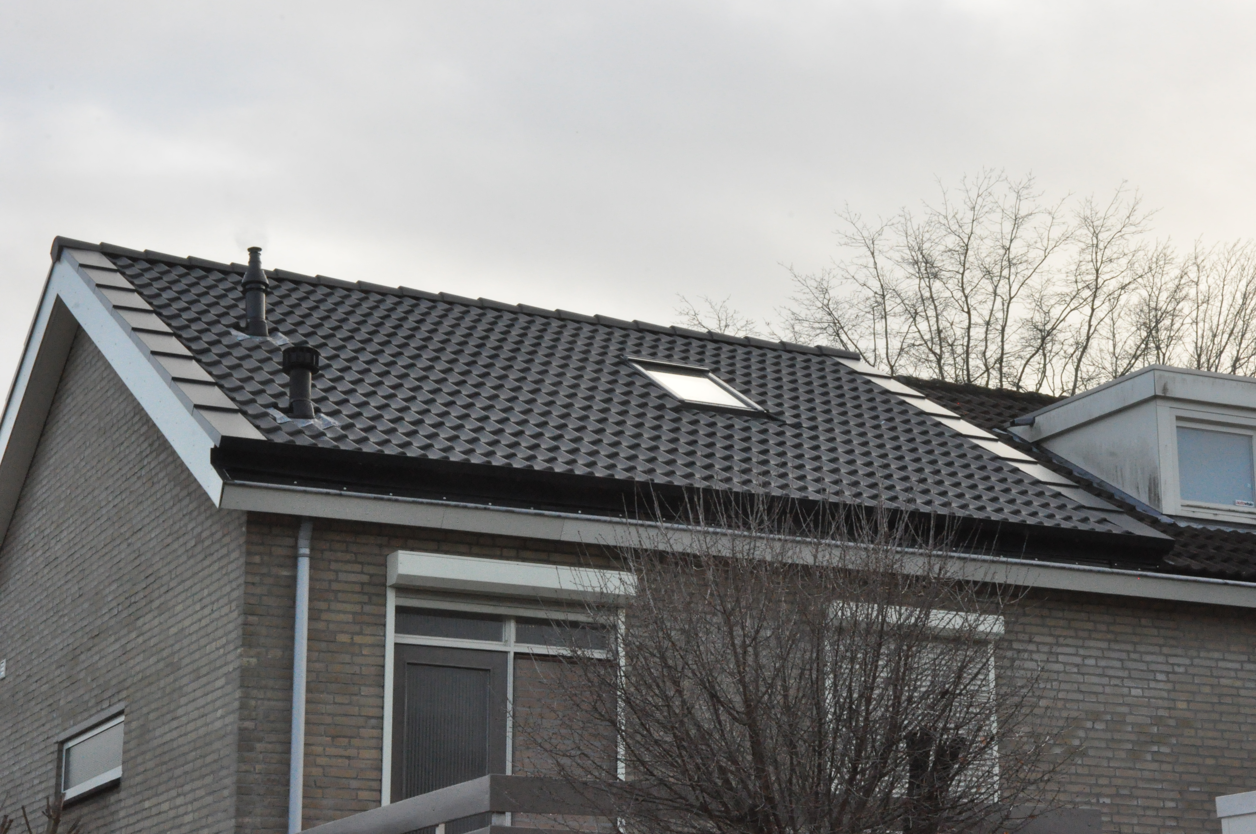 IsoBouw Horizontale RenoGoot S RAL 7021 lengte 1,95 m