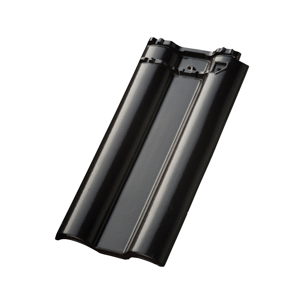 Modula pan met dubbele wel zwart edel-engobe