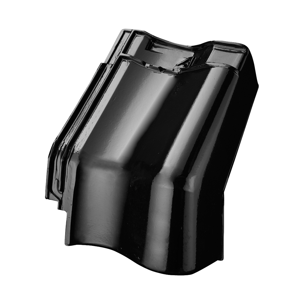 Madura rechter gevelknikpan 135gr zwart verglaasd
