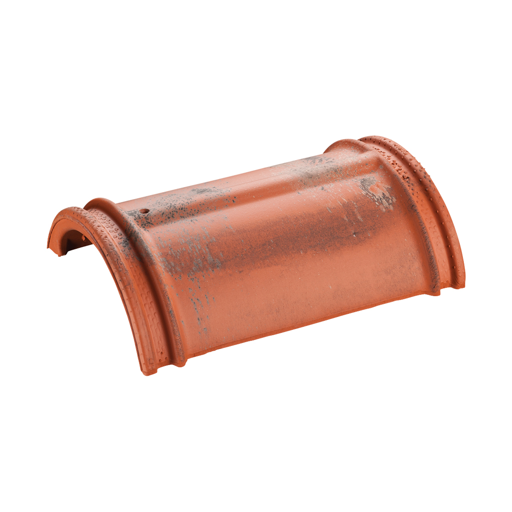 Halfronde vorst met dubbele sluiting 230mm vieilli rood