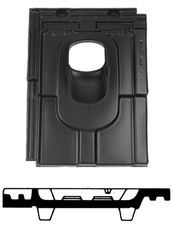 Ubbink Tuile du Nord 3 kops 131mm 25-45 gr. 4 pans
