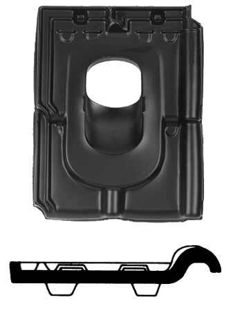 Ubbink Pan Tuile du Nord diam 131mm 25-45gr 4 pans (E) zw
