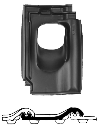 Ubbink Pan FD groot Koramic 131 mm 25-45 gr. 1 pans (FDK)