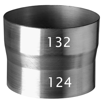 Ubbink Verloopstuk Aluminium van 132 naar 124 mm