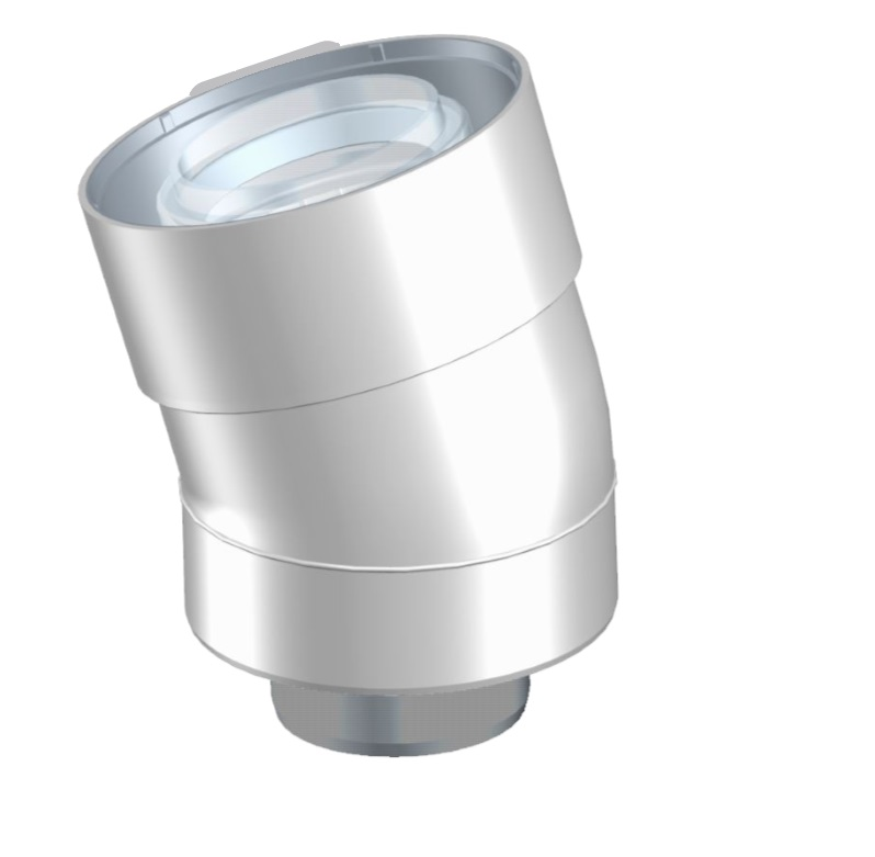 Ubbink UbiFit Bocht 15gr. Klemband Conc PP/KS 60/100 wit