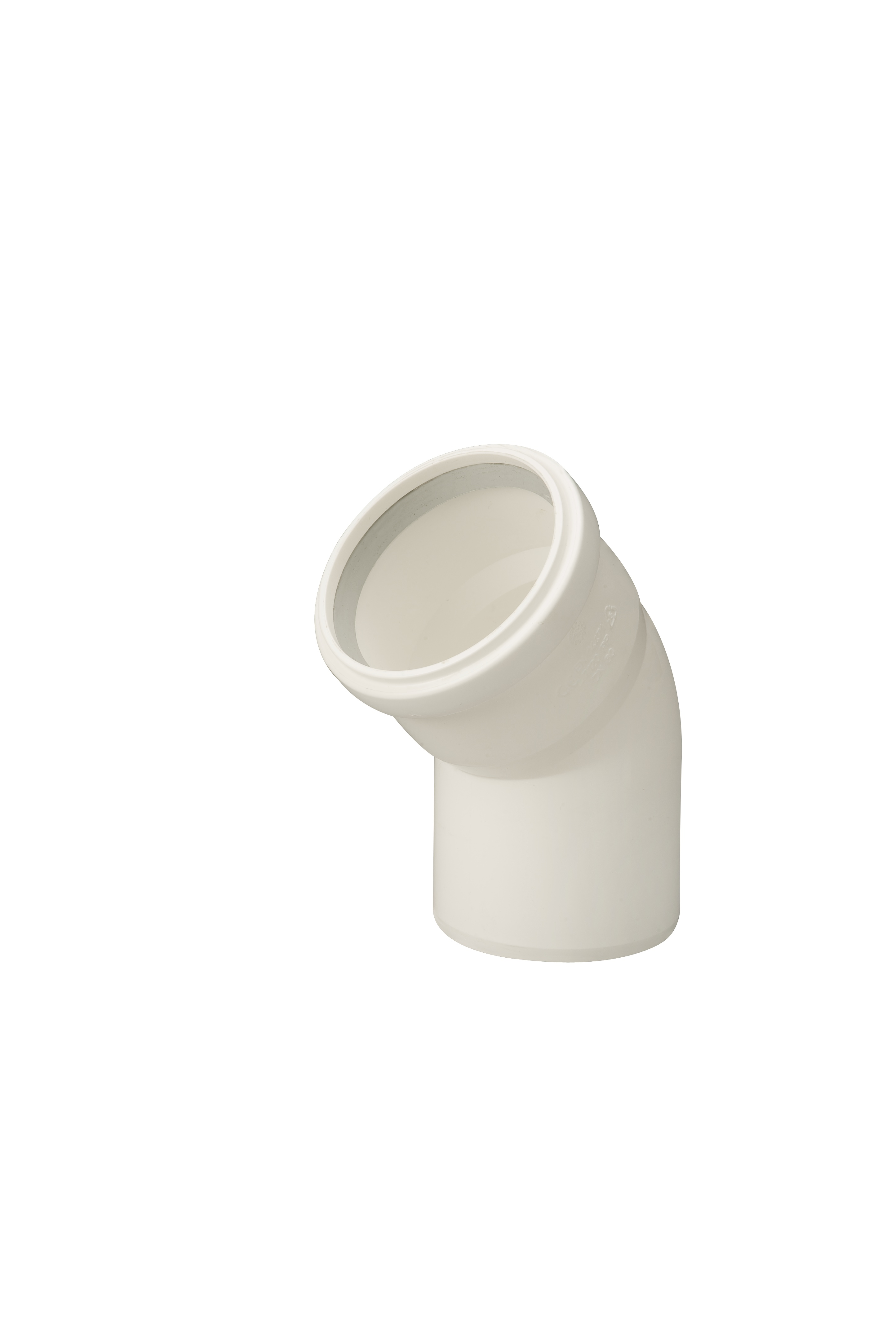 Ubbink Rolux T120 PP 80 mm bocht 45 gr. wit