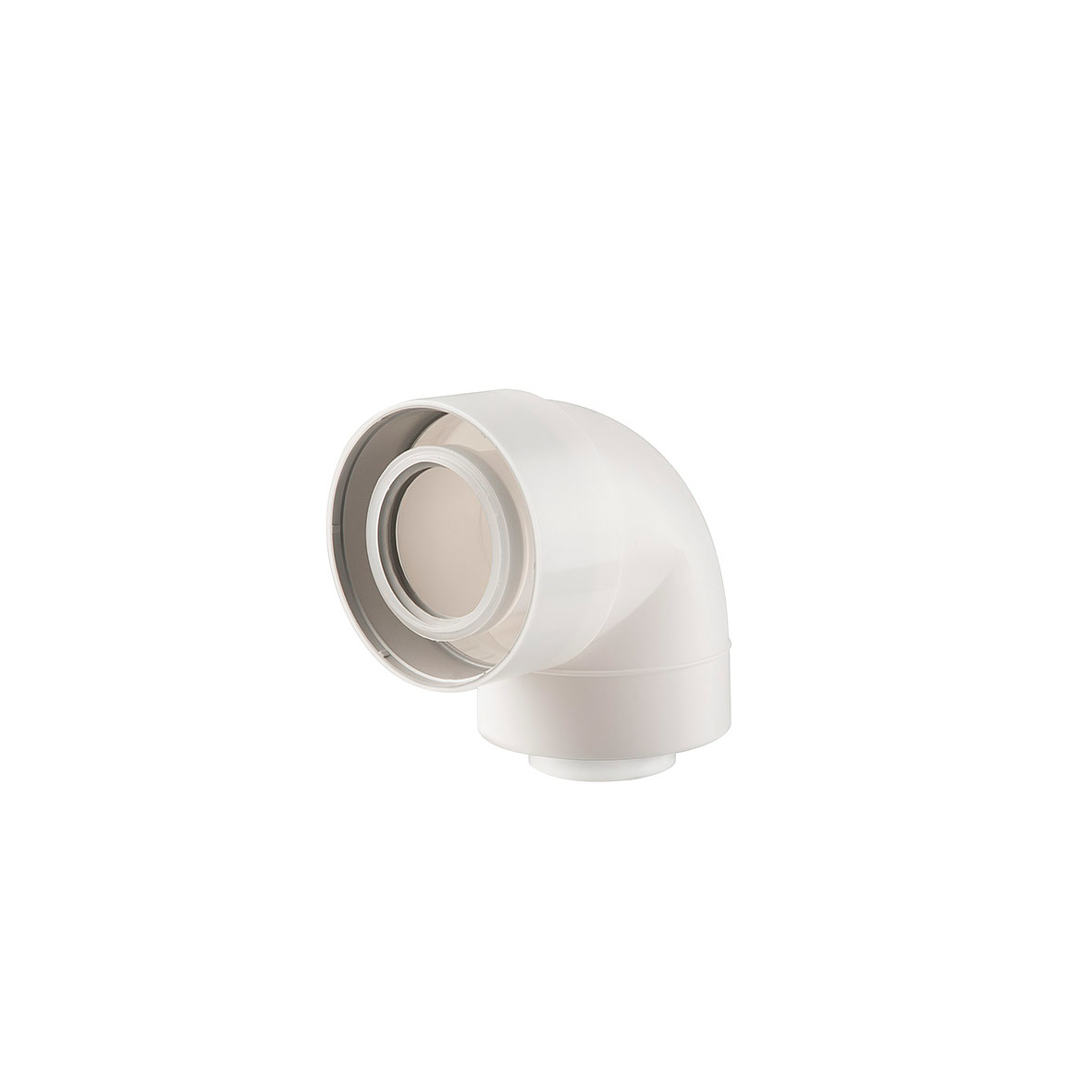 Ubbink UbiFit Bocht 87gr. Conc. diam 60/100 PPTL/KS wit