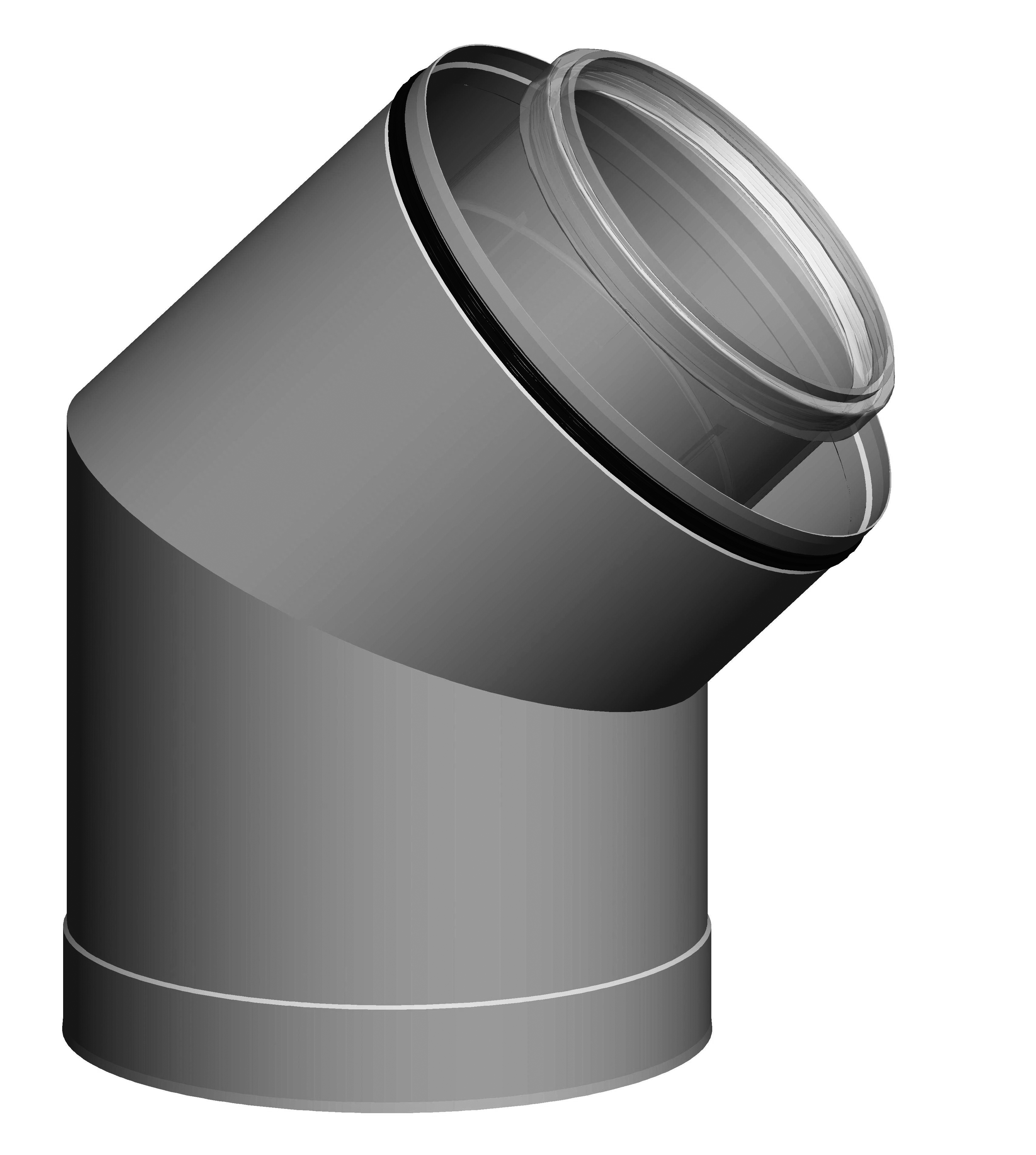 Ubbink CLV conc 160/250 Bocht 45 gr.