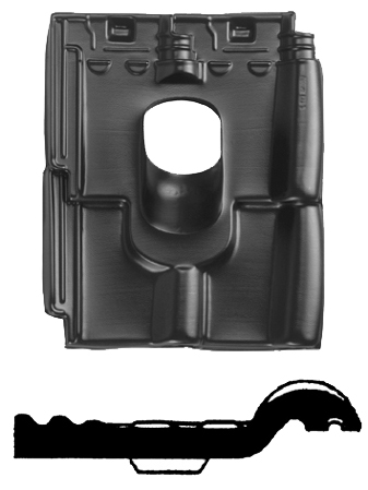 Ubbink Tuile du Nord Stormpan 2 131mm 25-45 gr. 4 pans zw