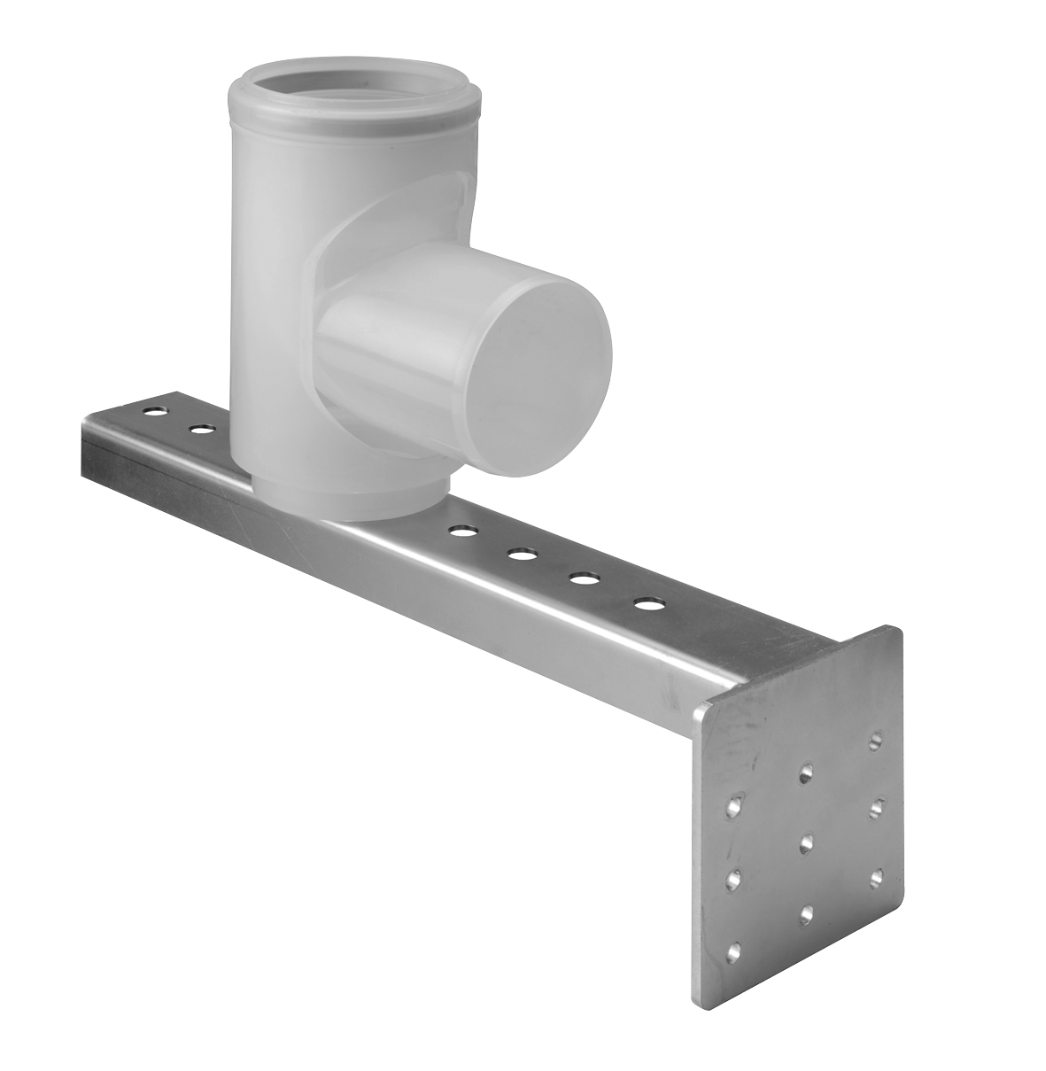 Ubbink Bocht DN80-87 met schoorsteensteun vlakke wand