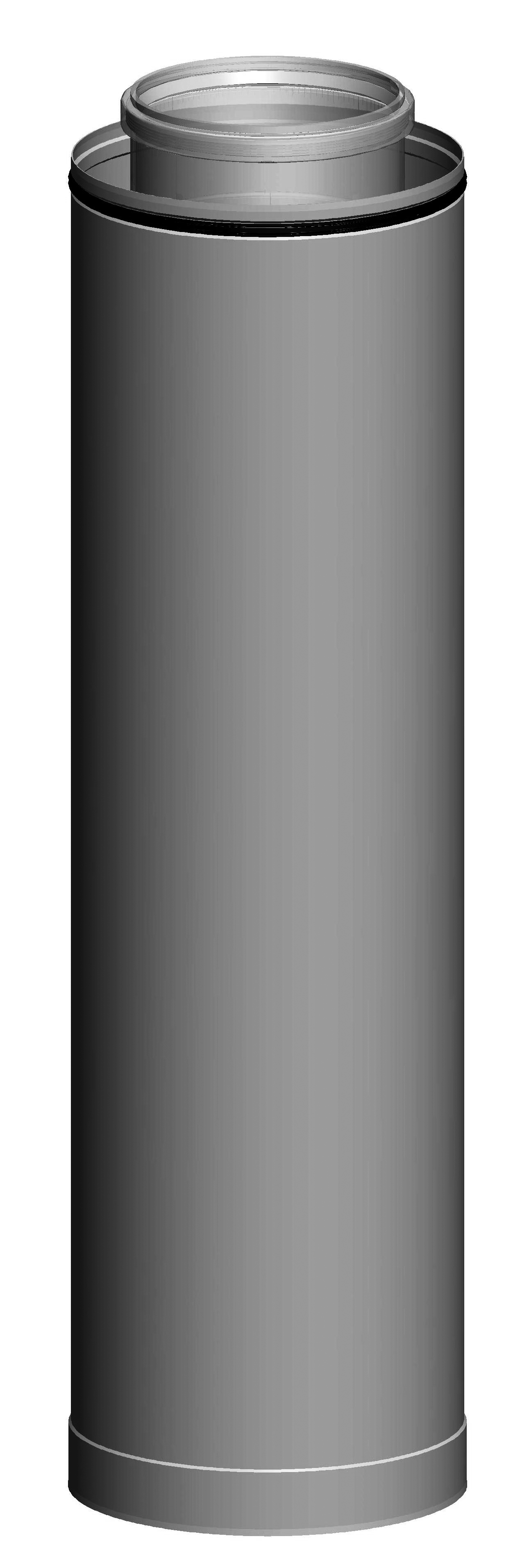 Ubbink CLV conc 125/200 Verlengbuis L= 1000 mm