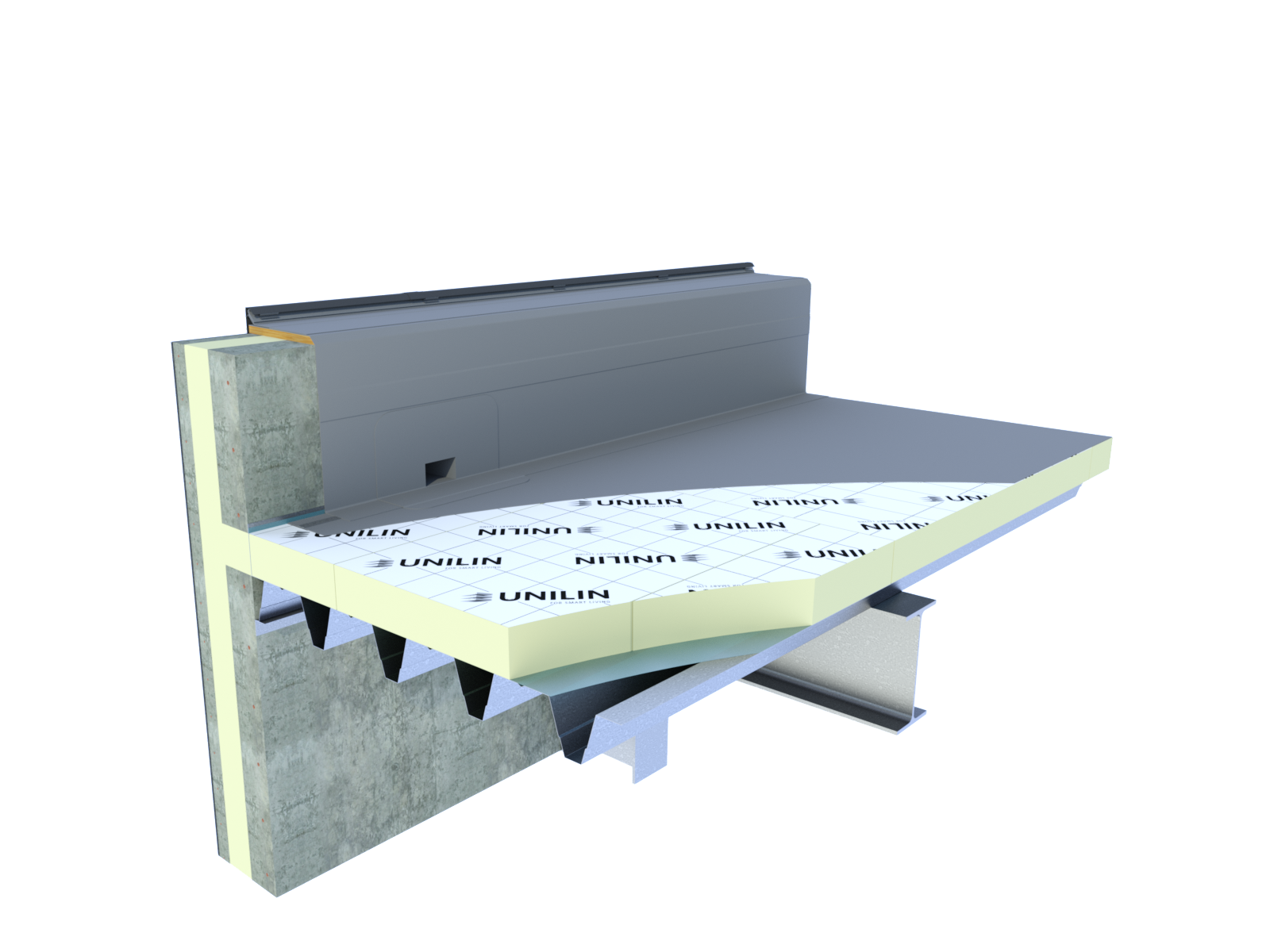 UN Roof LE-9,05 rechte kantafwerking 1200x600x200mm