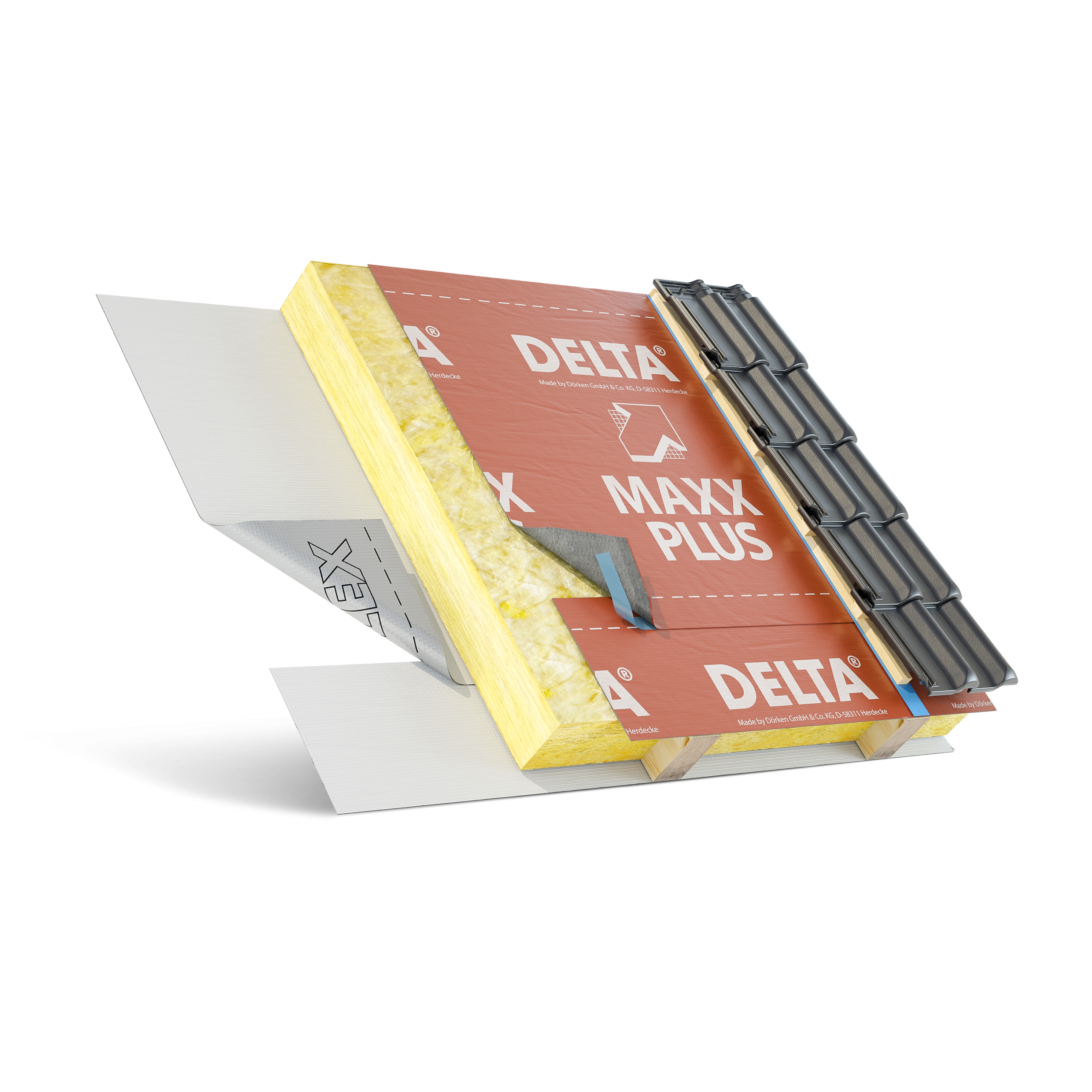 Delta-MAXX Plus rood 2,96 x 50 m