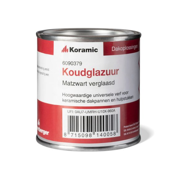 Koudglazuur leizwart verglaasd