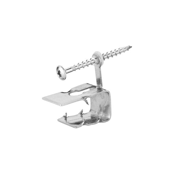 Hoekkeperklem rvs met schroef 4,0 x 50 mm