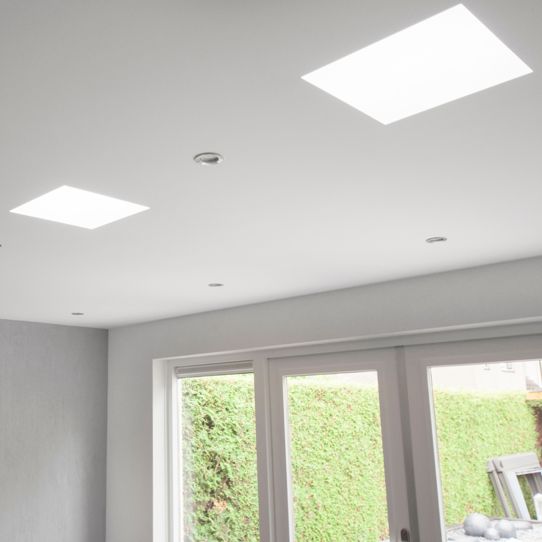 Powerdaylight diam. 25cm Plafondplaat vierkant verzonken binnenzijde