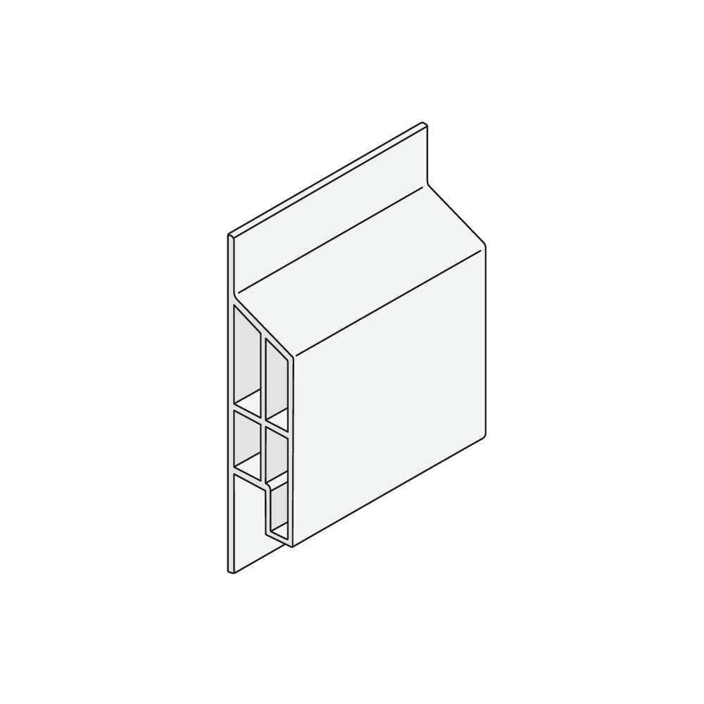 Heering Trim/kraal sierlijst modern creme c.n. L= 6000 mm