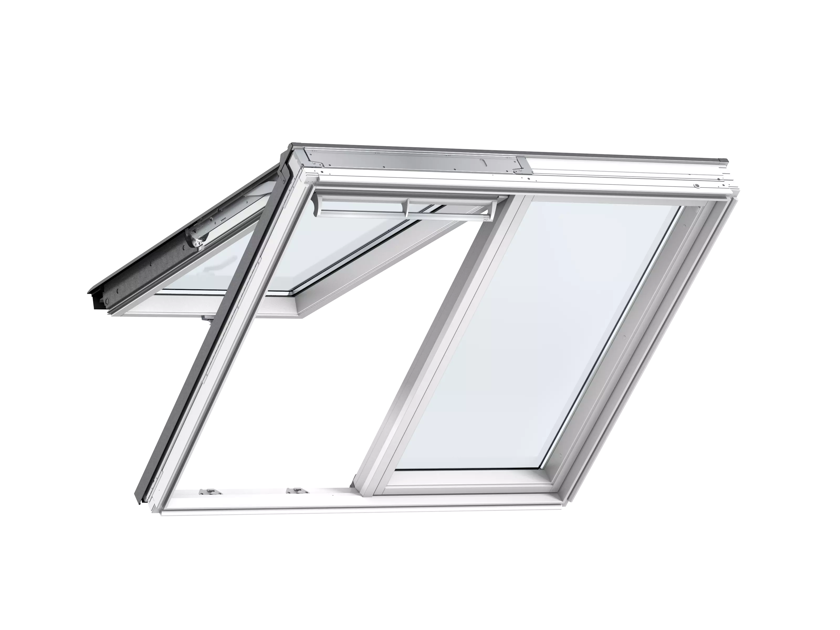 2in1 dakvenster, uizet. vast uitzet.,wit GPLS MMK06 2066