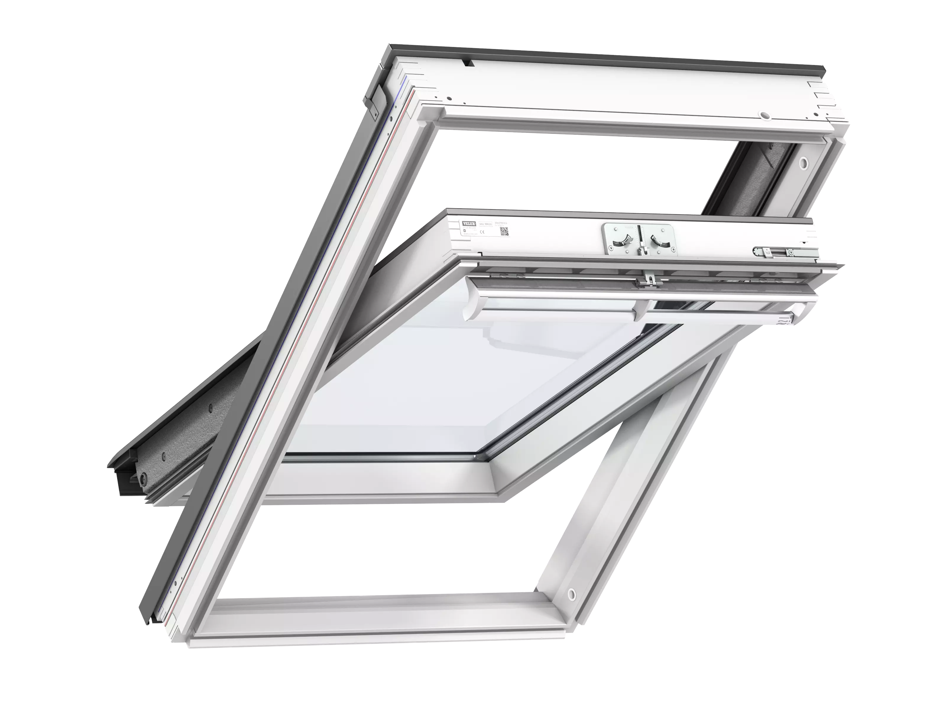 Tuimelvenst, wit gelakt, veiligheidsglas GGL SK08 2070 114x140 cm