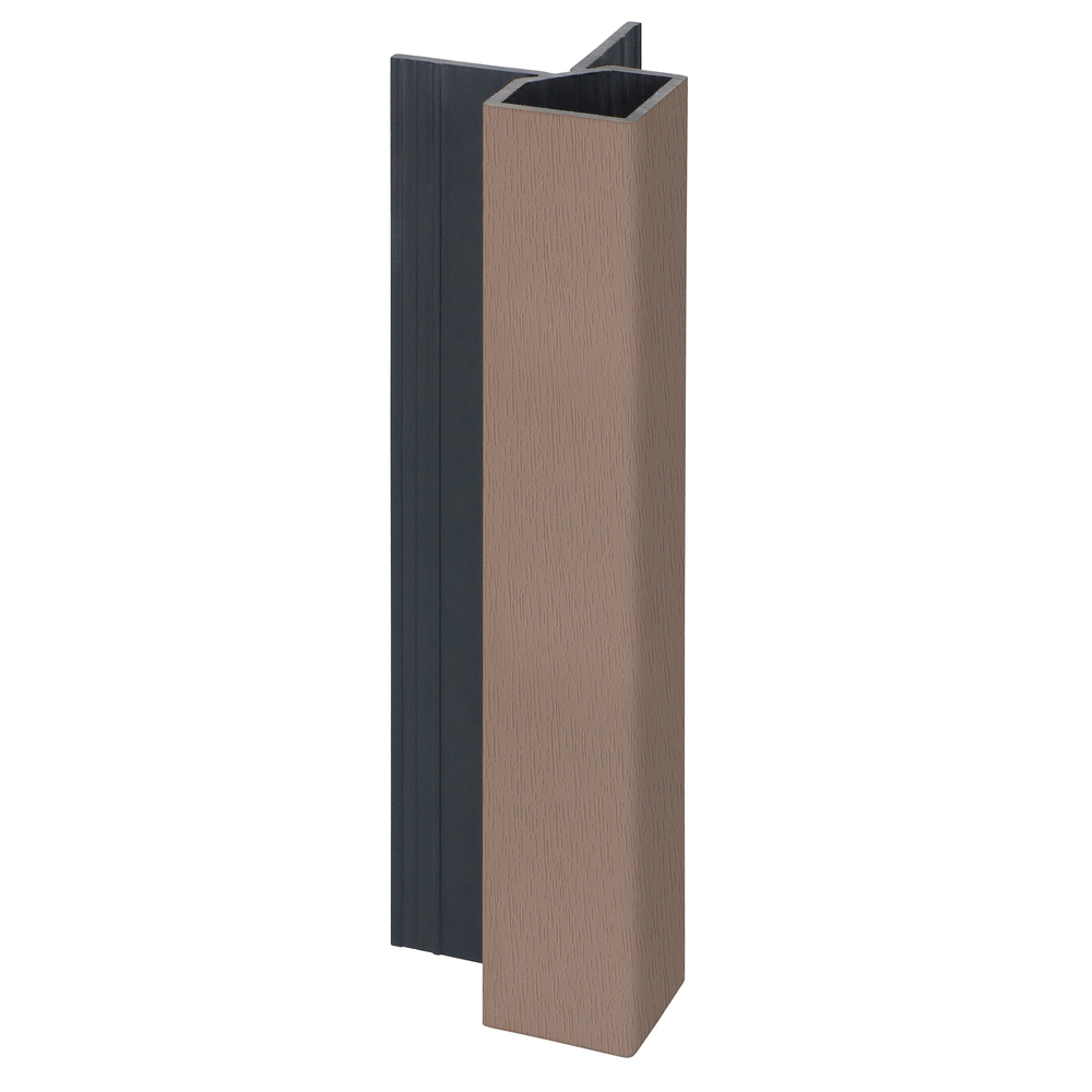Heering Keralit uitw hoekprofiel 32x32mm bruingrijs 4000
