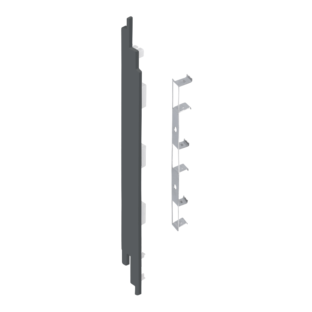 Eindkap+conn. links voor 2819 basaltgrijs classic nerf