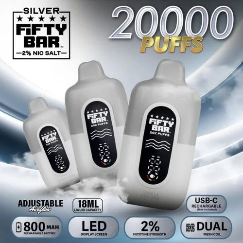 Fifty Bar 20K Silver