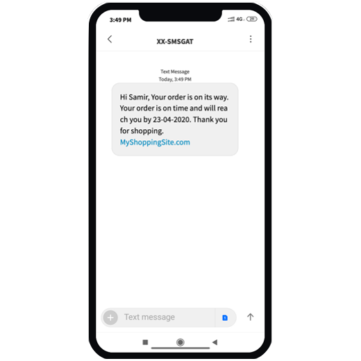 Transactional SMS Screenshot