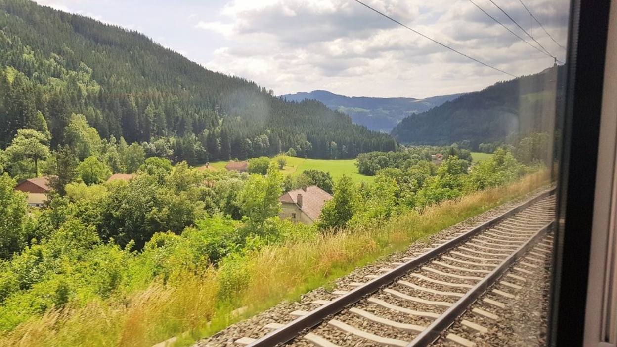 On the train from Vienna to Venice