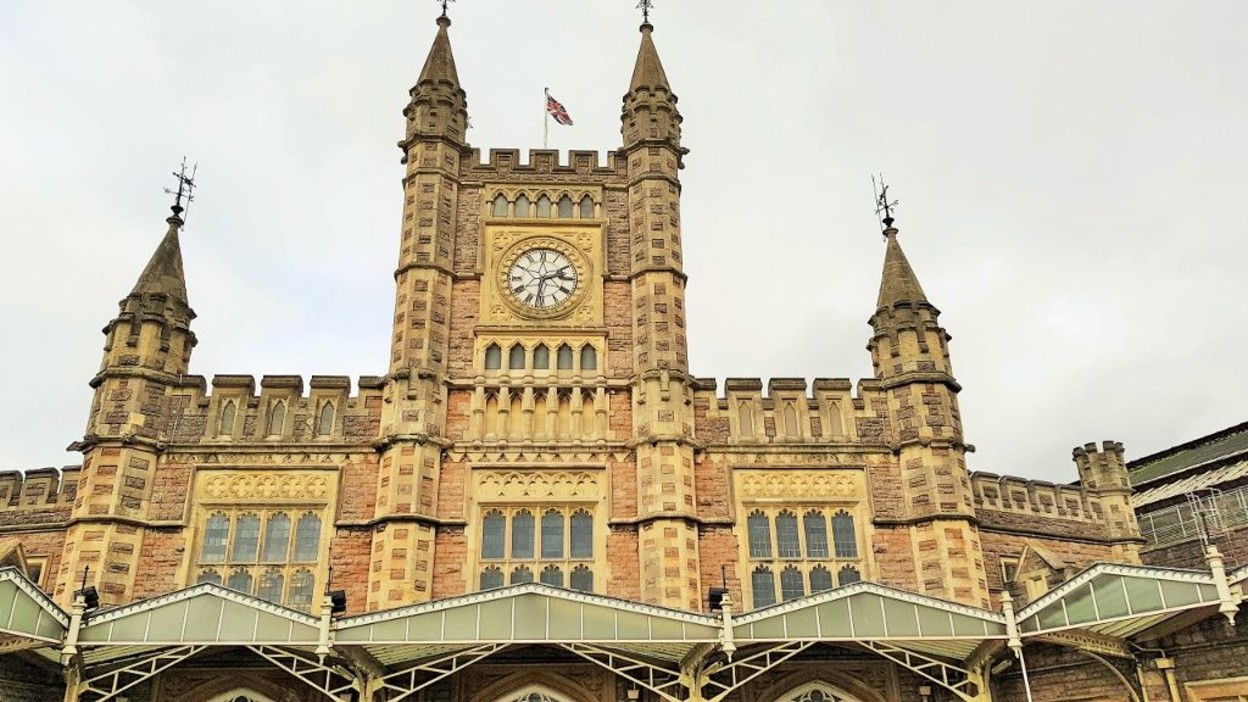 The main entrance to Bristol Temple Meads dates from the 1870s