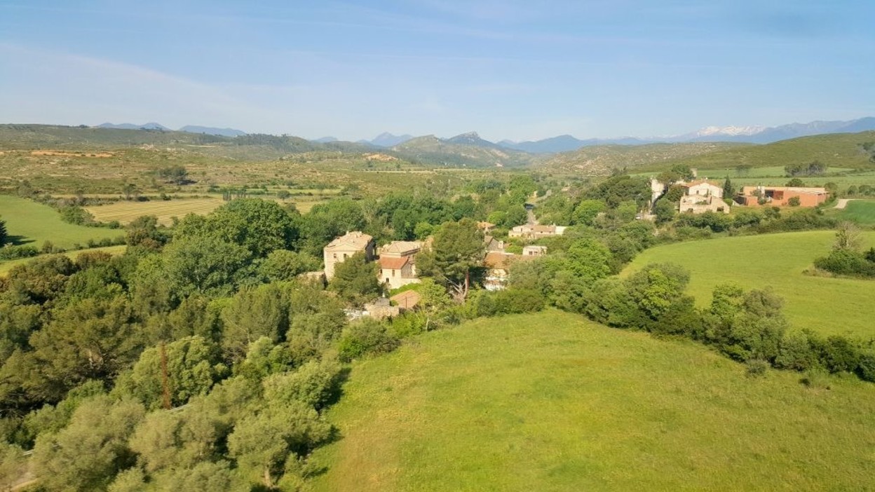 The view from the high speed line north of Figueres