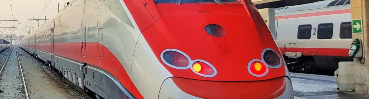 A Frecciarossa train has arrived at Venezia St Lucia