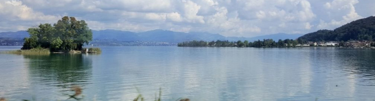 Looking over Lake Zurich on the left